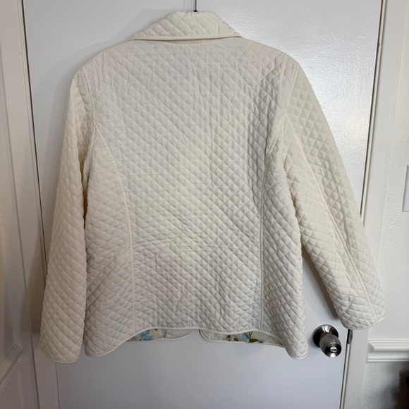 Esprit Quilted White Puffer Barn Jacket Coat Ivory XL - Picture 7 of 9